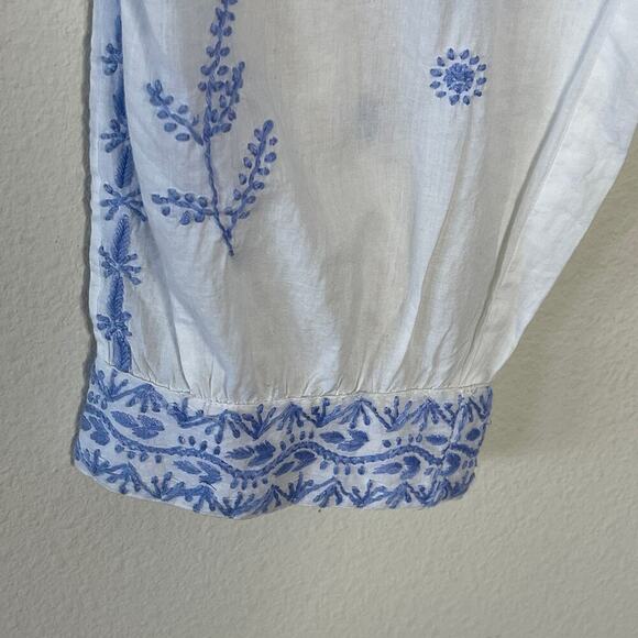 GRETCHEN SCOTT DYNASTY EMBROIDERED WHITE CROPPED PANTS SIZE S - Picture 5 of 8